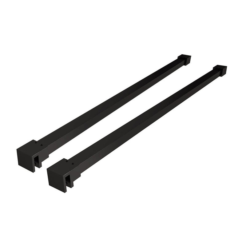 Wiesbaden Wiesbaden Slim set stabilisatiestangen 120 cm voor vrijstaande inloopdouches Mat zwart - productfoto