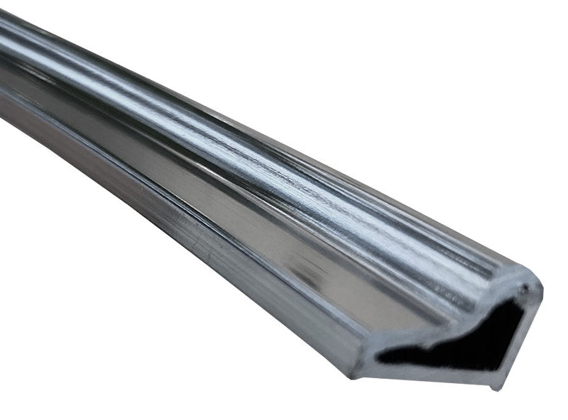 Chrom Bodenleiste Wasserbarriere 1/4 rund einzelne Tür 90cm