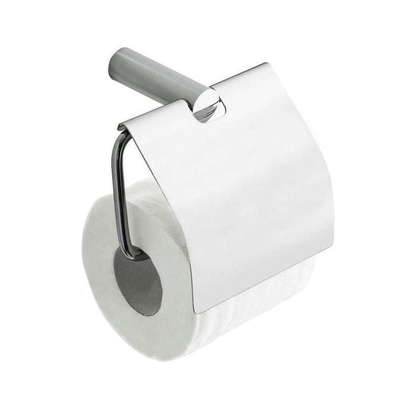 Wiesbaden Ida toiletrolhouder met klep chroom - productfoto