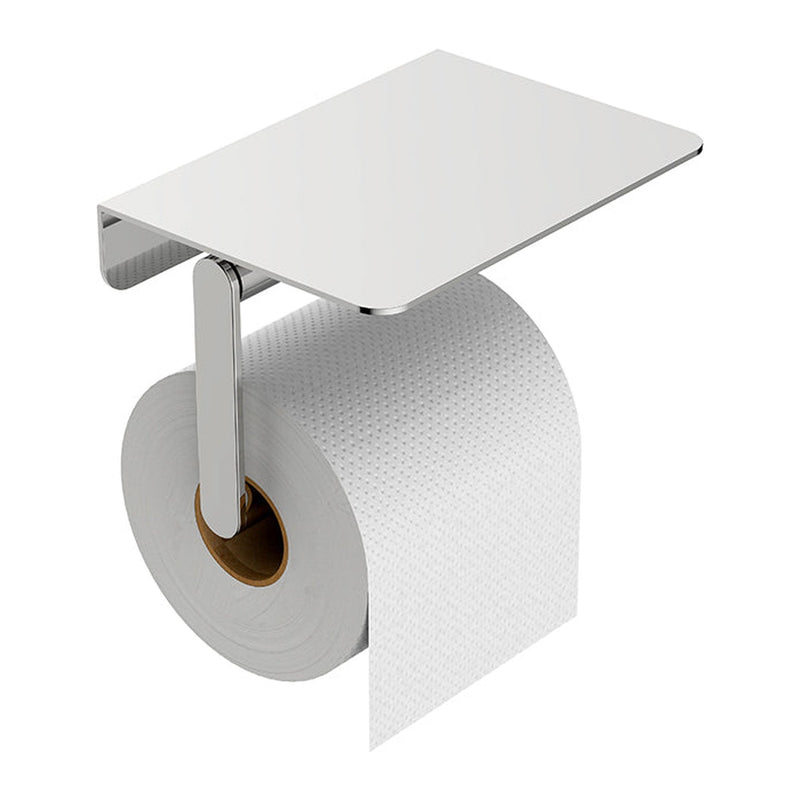 Wiesbaden Alonzo toiletrolhouder met planchet Chroom - productfoto