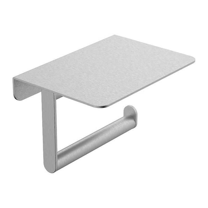 Wiesbaden Alonzo toiletrolhouder met planchet Geborsteld RVS - productfoto