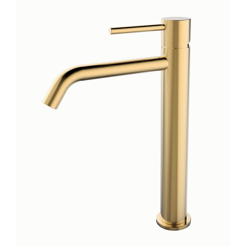 Wiesbaden Style XL wastafelkraan hoog Geborsteld messing PVD - productfoto