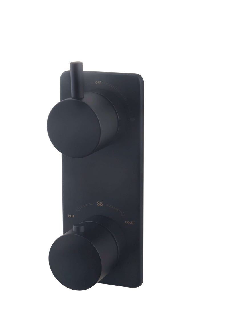 Thermostat encastré Rivaro 2 voies mat noir