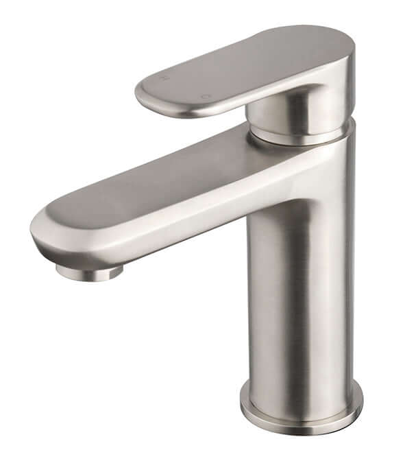 Robinet de lavabo trop en acier brossé PVD