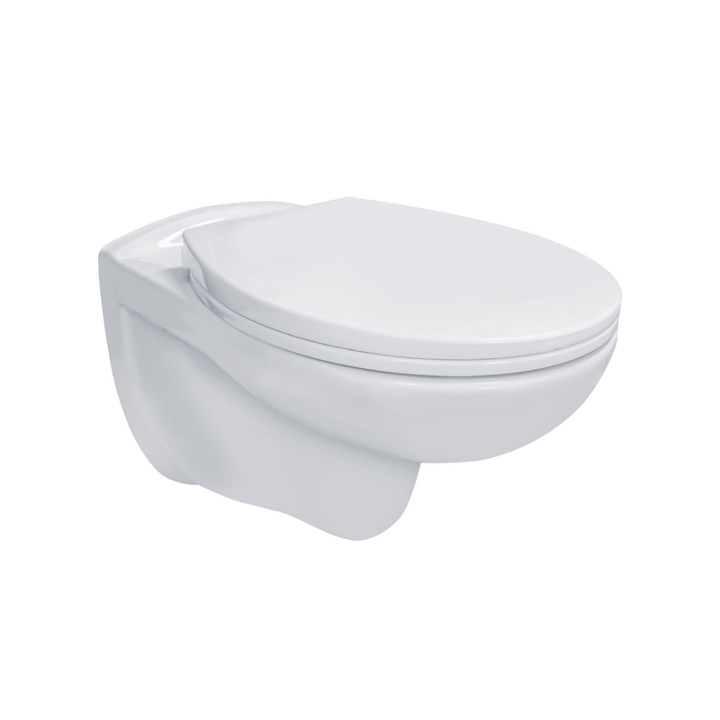 Aloni Pro hangtoilet / ophang WC – randloos – met zitting – thermoplast (PP)