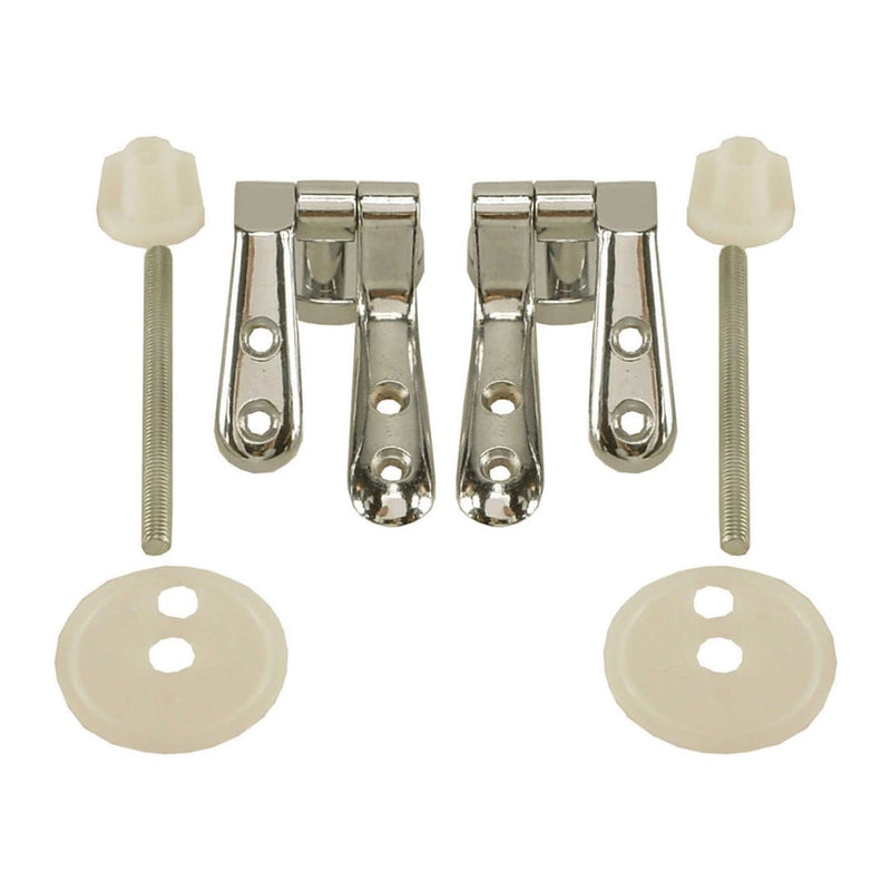 ensemble de fixation pour siège de WC bois chrome