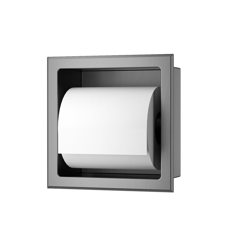 Xellanz Rocko toiletrolhouder zonder klep inbouw PVD Gunmetal - productfoto