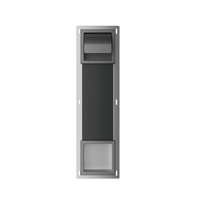 Xellanz Rocko toiletrolhouder met klep en reserverolhouder inbouw gunmetal - productfoto