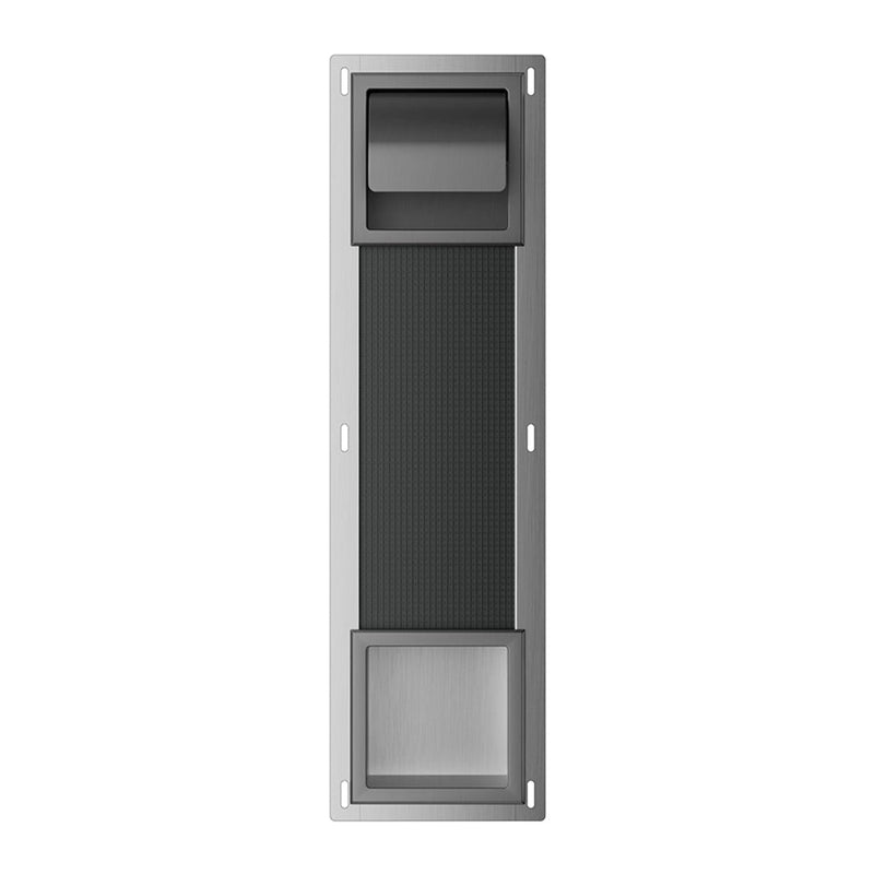 Xellanz Rocko toiletrolhouder met klep en reserverolhouder inbouw gunmetal - productfoto