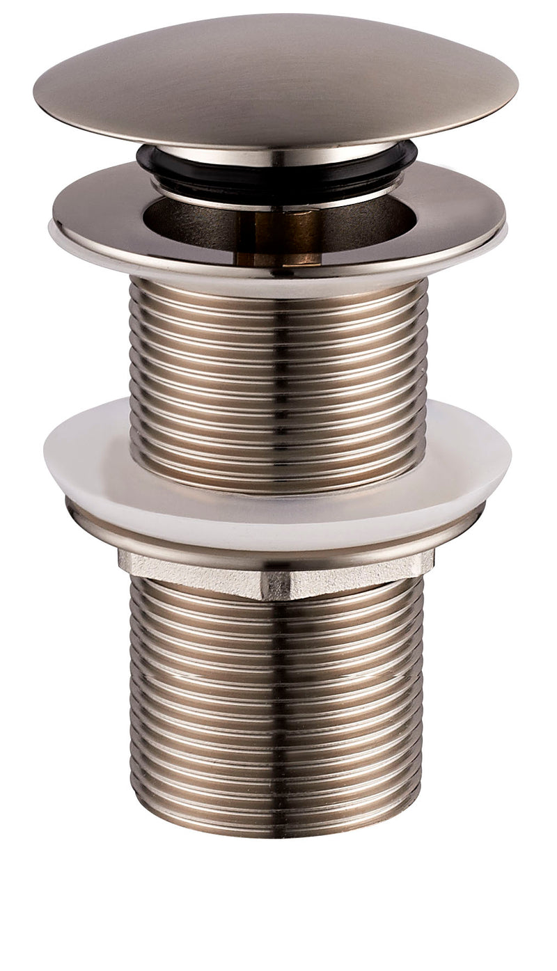 Wiesbaden UniMatch clickwaste afvoerplug verlengd 5/4" geborsteld staal - productfoto