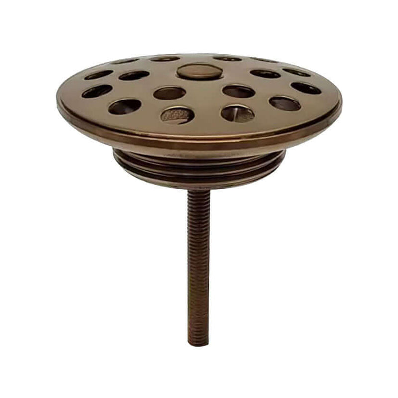 Korv open afvoerplug rooster 5/4" geborsteld brons koper, perfect voor afvoerinstallaties.
