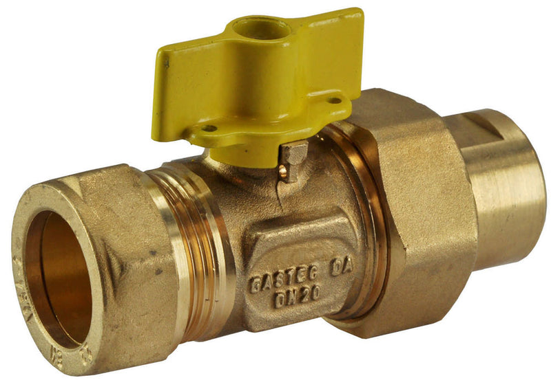 Riko gaskogelkraan Gastec 22 mm knel x 1/2" bi - productfoto