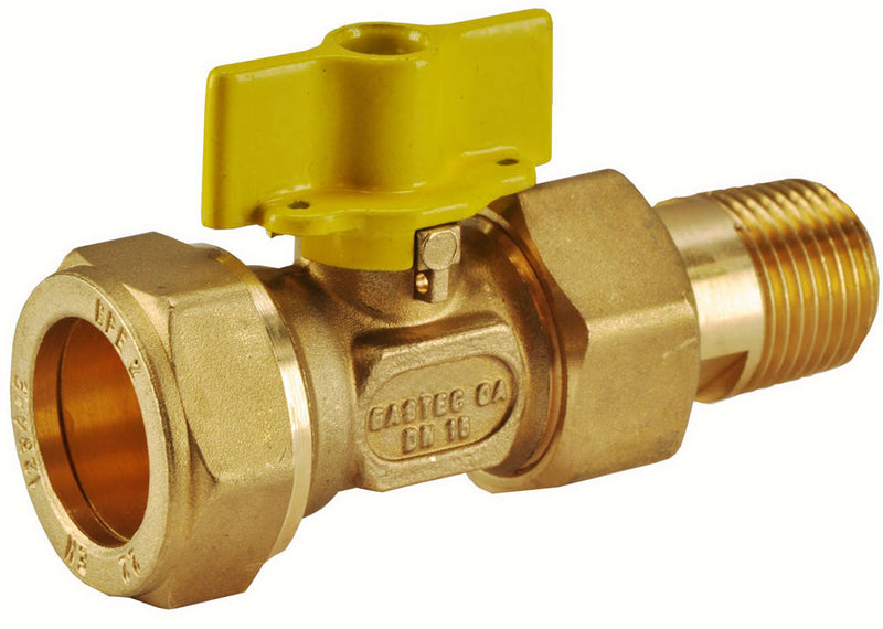 Riko gaskogelkraan Gastec 22 mm knel x 1/2" bu - productfoto