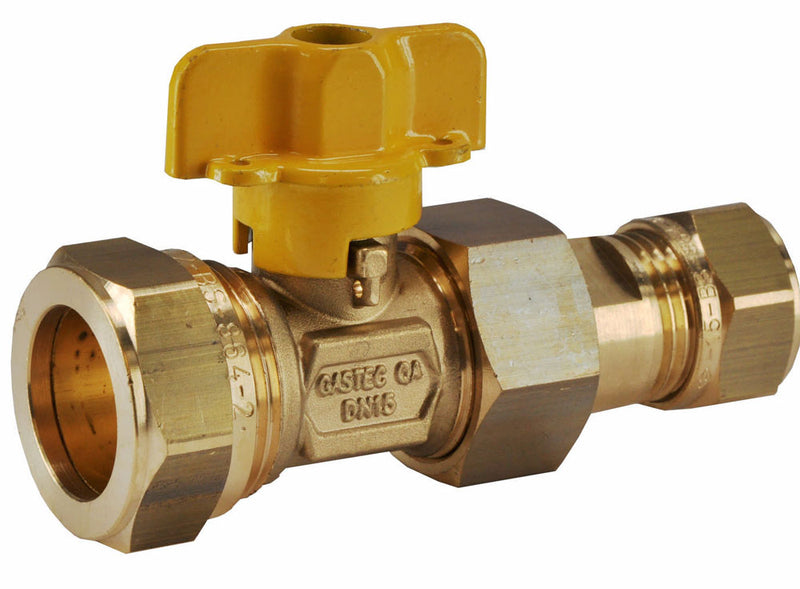Riko gaskogelkraan Gastec 22 mm knel x 15 mm knel - productfoto