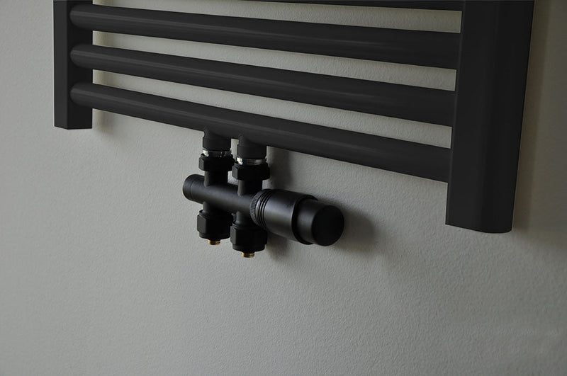 Set thermostatisches Unterteil gerade matt schwarz