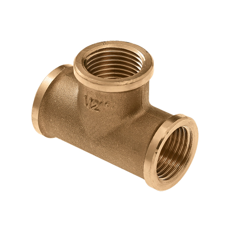 Riko draadfitting T-stuk messing binnendraad 3/8" - productfoto