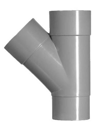 Nicolle/ Jimten/ Redi Nicolle/ Jimten/ Redi Nicolle hwa t stuk mof verjongde spie pvc 70 mm 45 graden PVC - productfoto