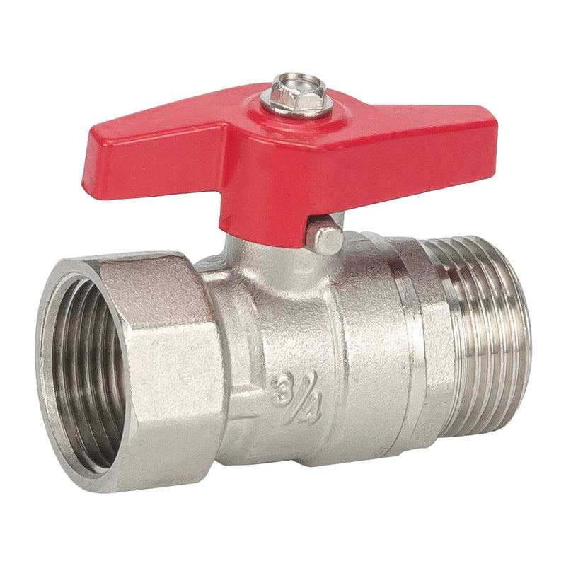 Riko kogelstopkraan met vlindergreep bi x bu 3/4" - productfoto