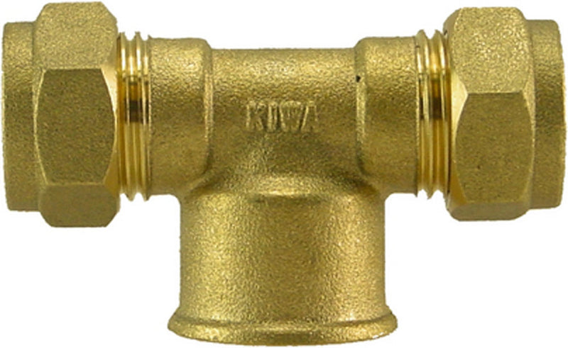 Riko knelkoppeling T-stuk 22 x 3/4" x 22 mm messing - sfeerbeeld
