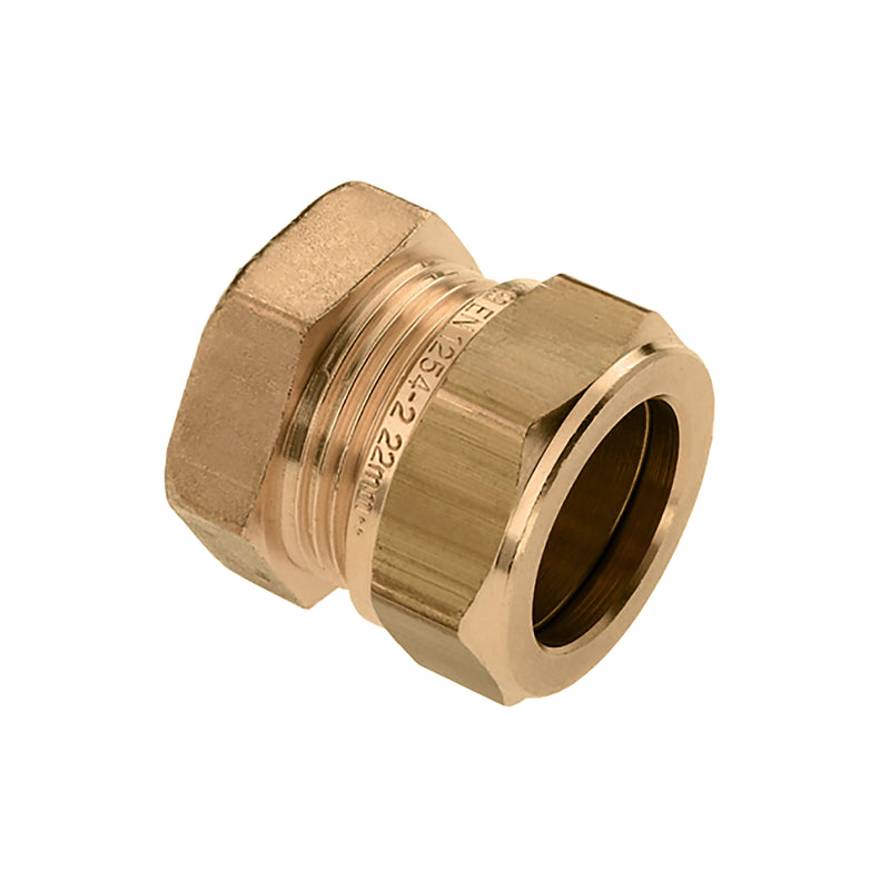 Riko eindkoppeling messing Kiwa Gastec 28 mm knel - productfoto