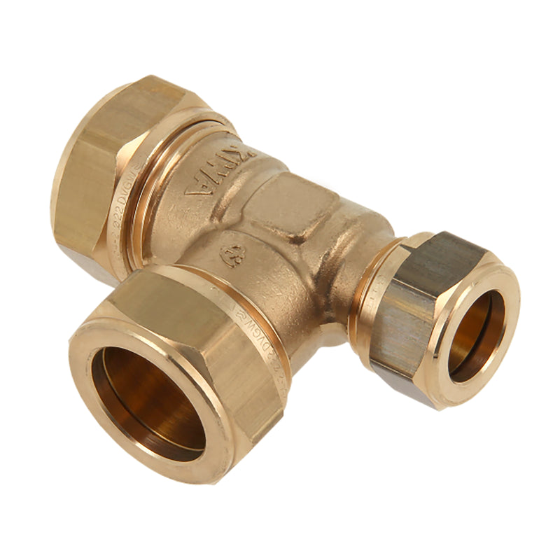 Riko T-koppeling messing knel 15 x 15 x 12 mm - productfoto
