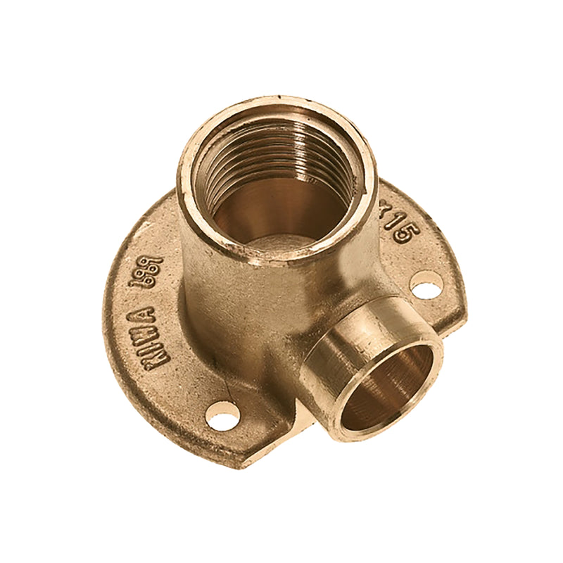 Riko soldeerfitting muurplaat laag messing 15 mm - productfoto