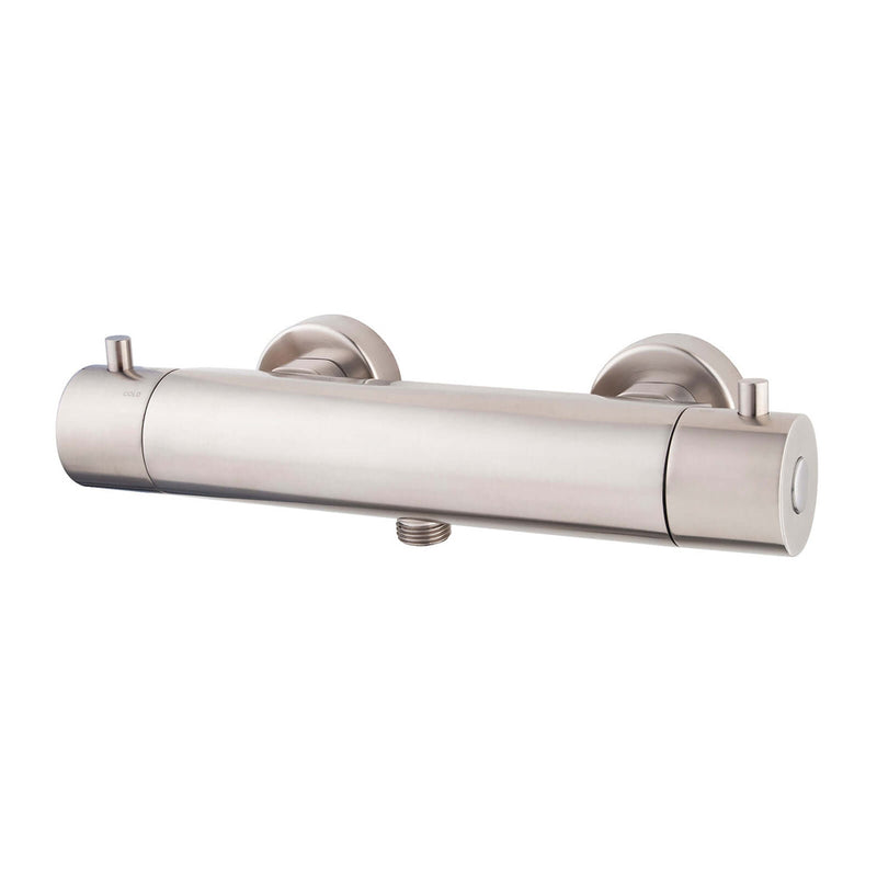 Caral Cool Touch thermostatische douchemengkraan geborsteld staal PVD