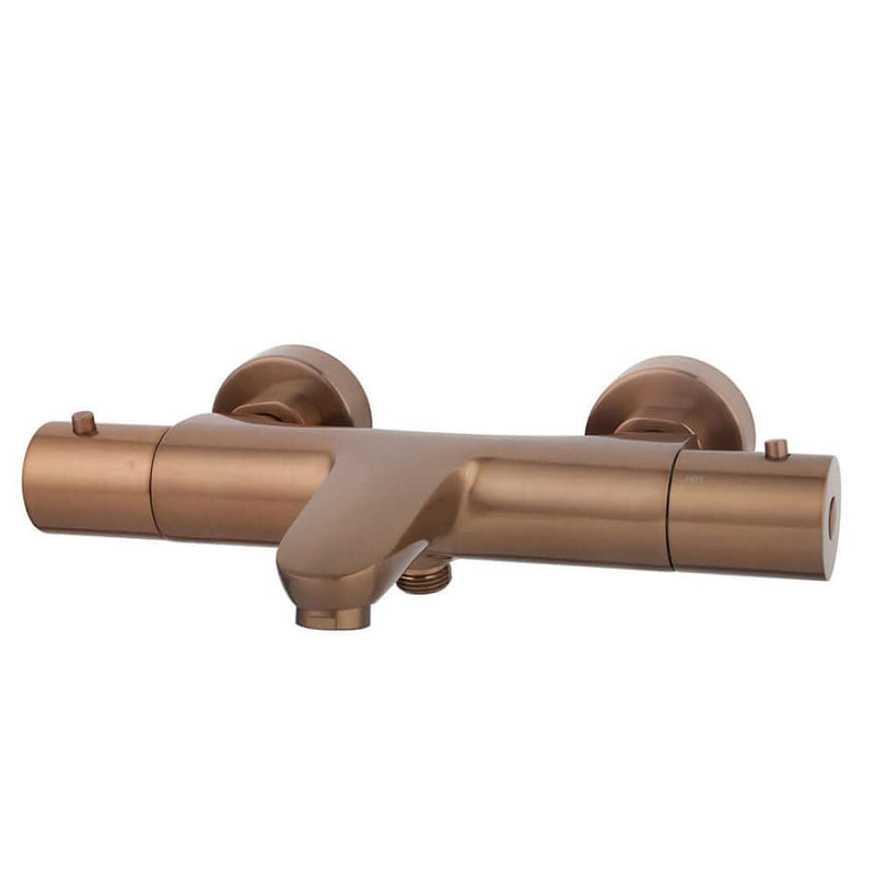 Caral thermostatische badmengkraan geborsteld brons koper PVD