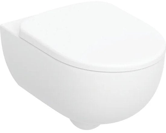 Geberit Selnova Premium Hangtoilet Set – Inclusief Softclose Toiletbril – Rimless Diepspoel – Glans Wit – 36x53 cm