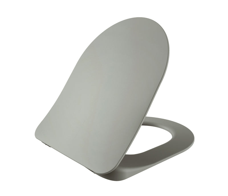 CREAVIT Duck Wc-zitting - D-model - Slim Design - Soft Close - quick release - Duroplast - RVS scharnieren - Koel grijs