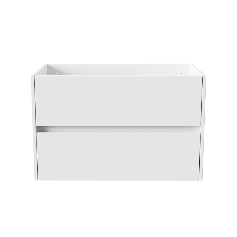 ALONI Hayat wastafelonderkast - 2 Lades - softclose - Greeploos - 79,5X50X45 Cm - Glanzend Wit