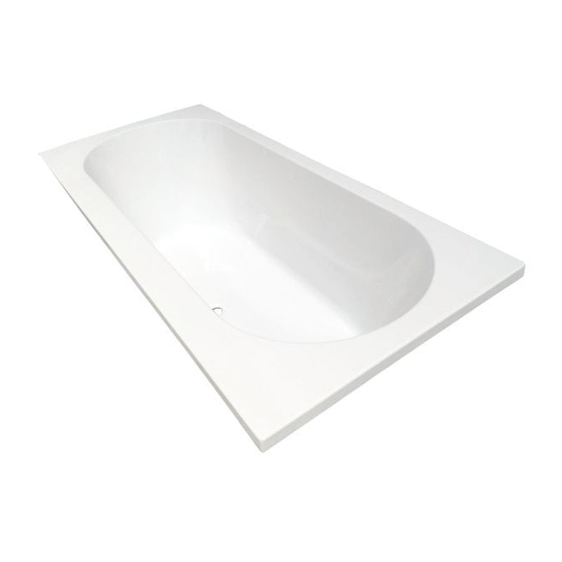 Portus RD baignoire encastrable duo 180x80x49 cm acrylique brillant blanc