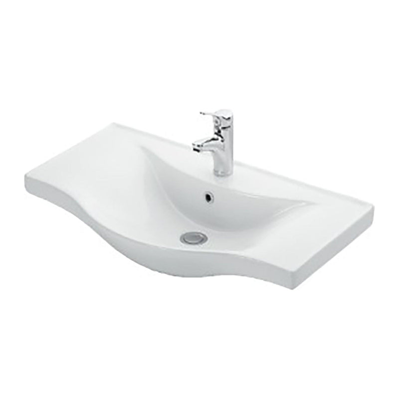 Aloni Aleco Keramische Wastafel (80 cm) - Wit