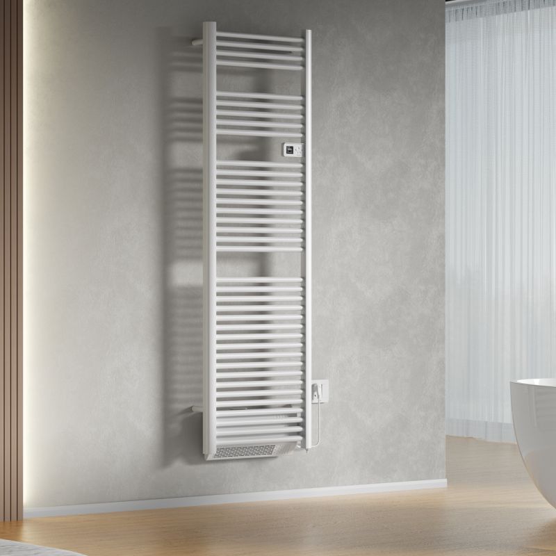 BELRAD handdoekdroger met blower in badkamer