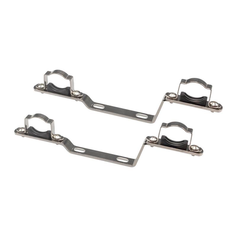"Dubbele Ophangbeugels voor Verdeler Messing Vernikkeld 1"" 2STS/SET"