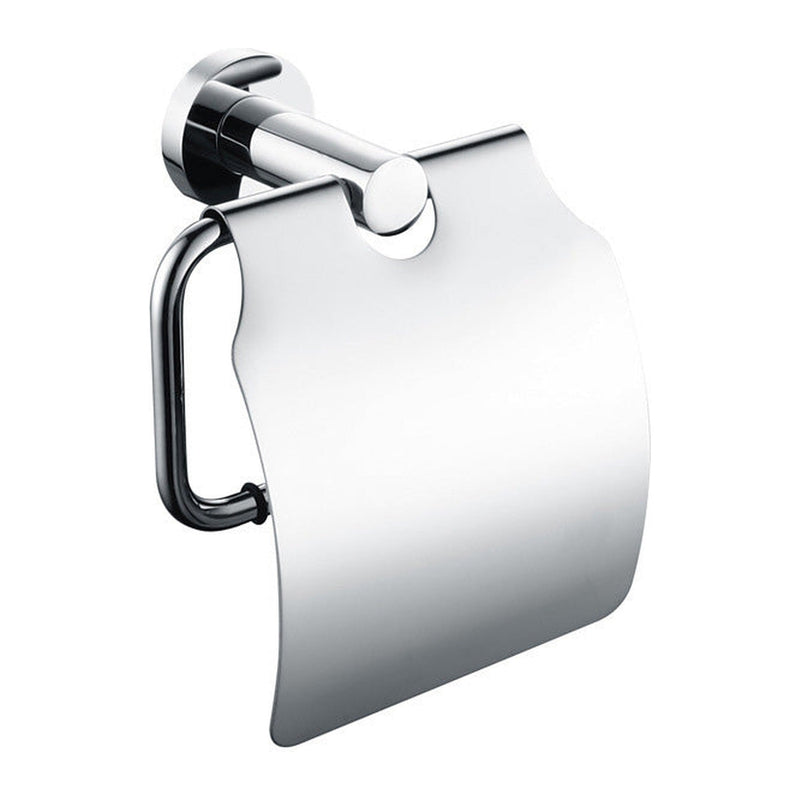 Aloni toiletrolhouder met klep - Chroom - productfoto