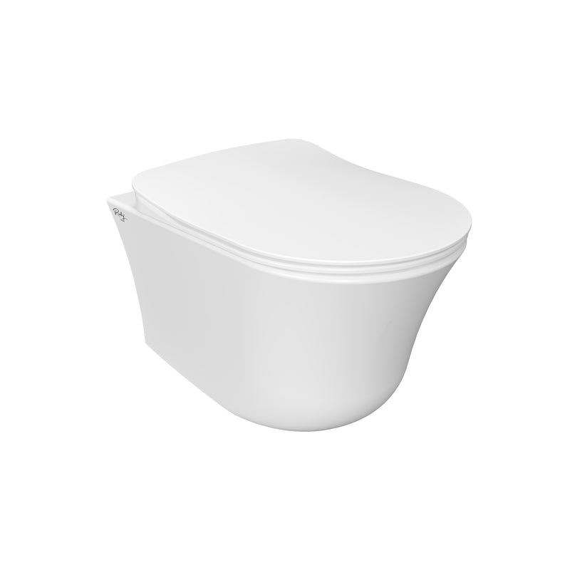 Creavit NORA Hangtoilet - 360° Flush - Randloos - zonder Zitting - Glanzend WIT