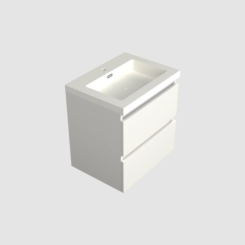 DutchLine Badmeubel Onderkast – Glans Wit – 60x46cm – 2 Lades – 1 Uitsparing