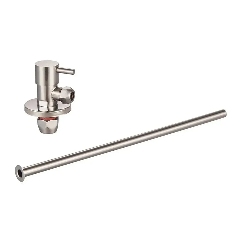 DutchLine Luxe Fonteinkraan aansluitset (stopkraan) 1/2×3/8 – Geborsteld staal