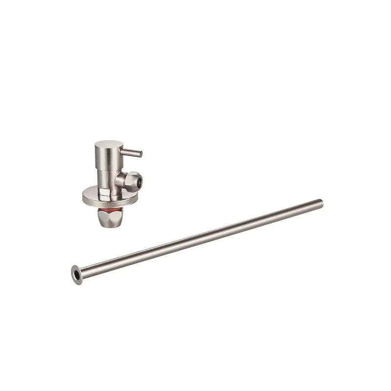 DutchLine Luxe Fonteinkraan aansluitset (stopkraan) 1/2×3/8 – Geborsteld staal