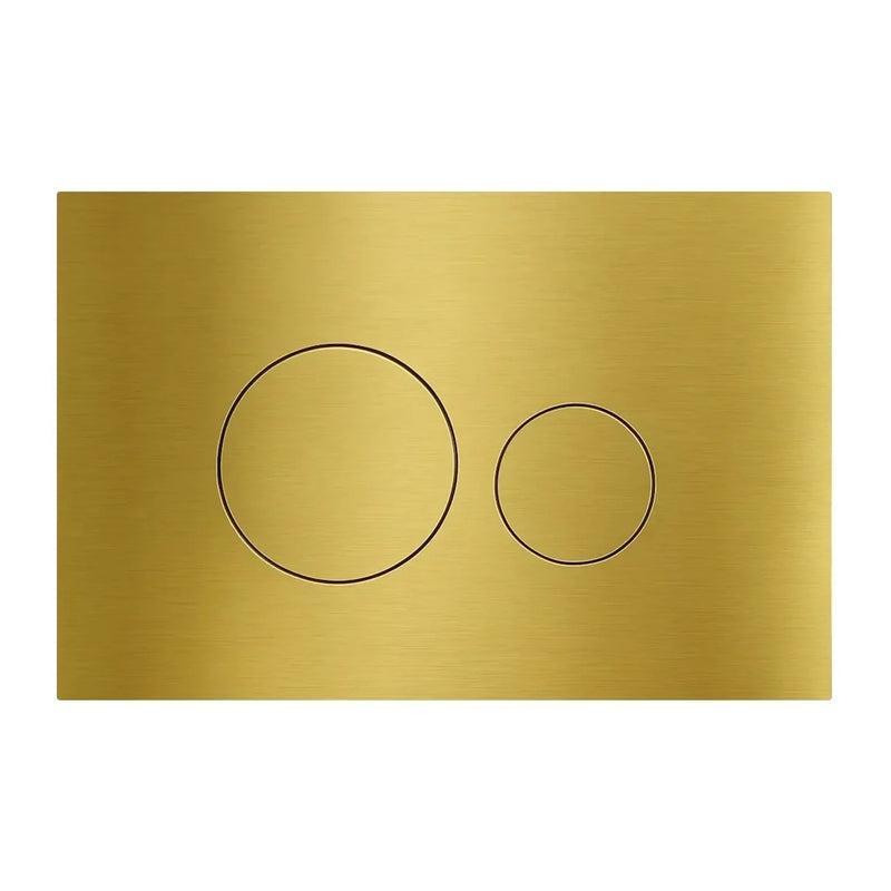 DutchLine PVD Coated Drukplaat – Geborsteld messing Goud - Geschikt voor Geberit Inbouwreservoir