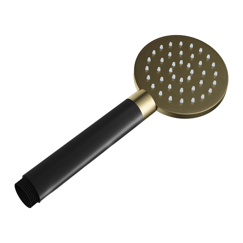 Hotbath Mate M353 handdouche rond Ø 9 cm geborsteld messing productfoto