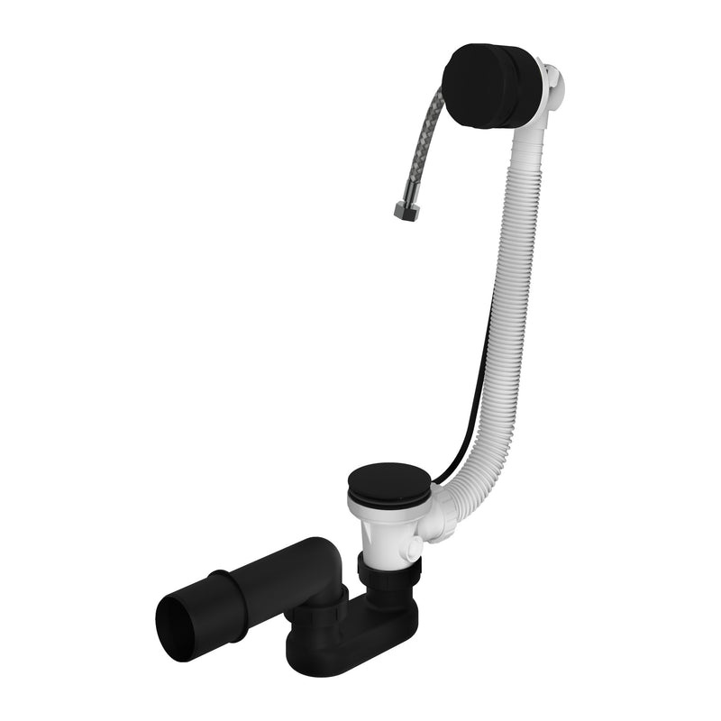 Hotbath Mate P033 badoverloop-vulcombinatie Geborsteld zwart PVD productfoto