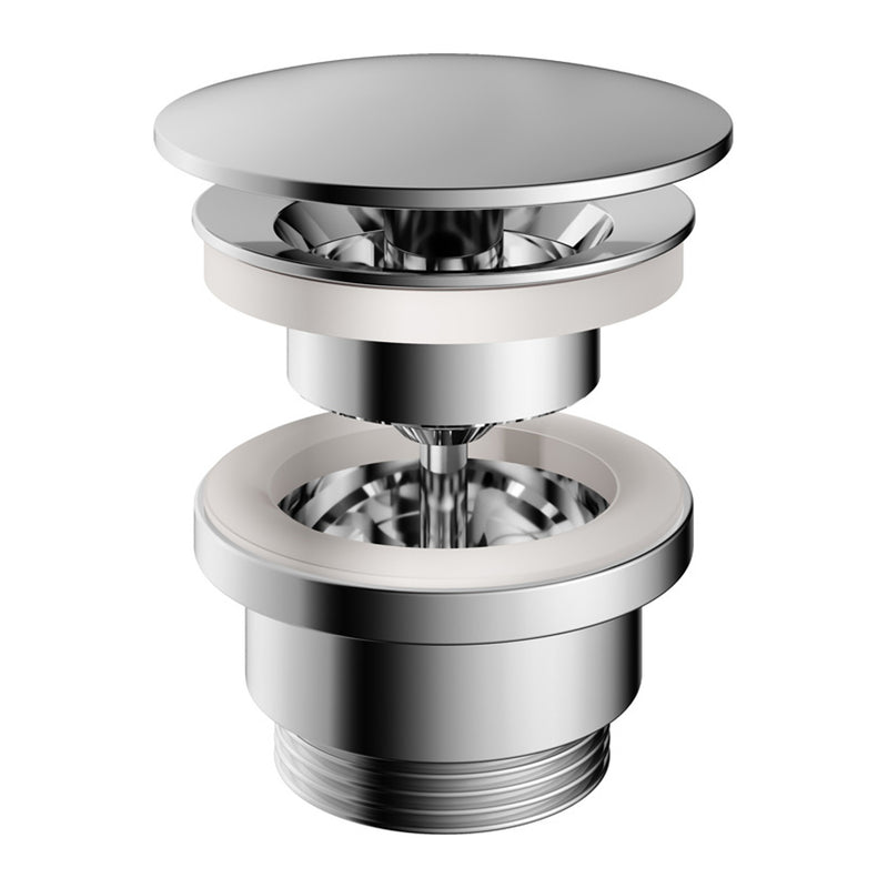 Hotbath Mate P708 always open afvoerplug rond Chroom productfoto
