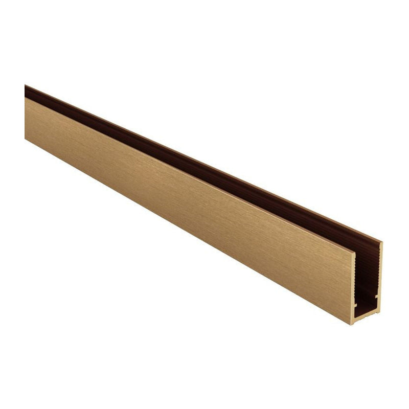 ALONI MUURPROFIEL VOOR DOUCHEWAND - 200 CM - BRUIN BRONS - detailafbeelding