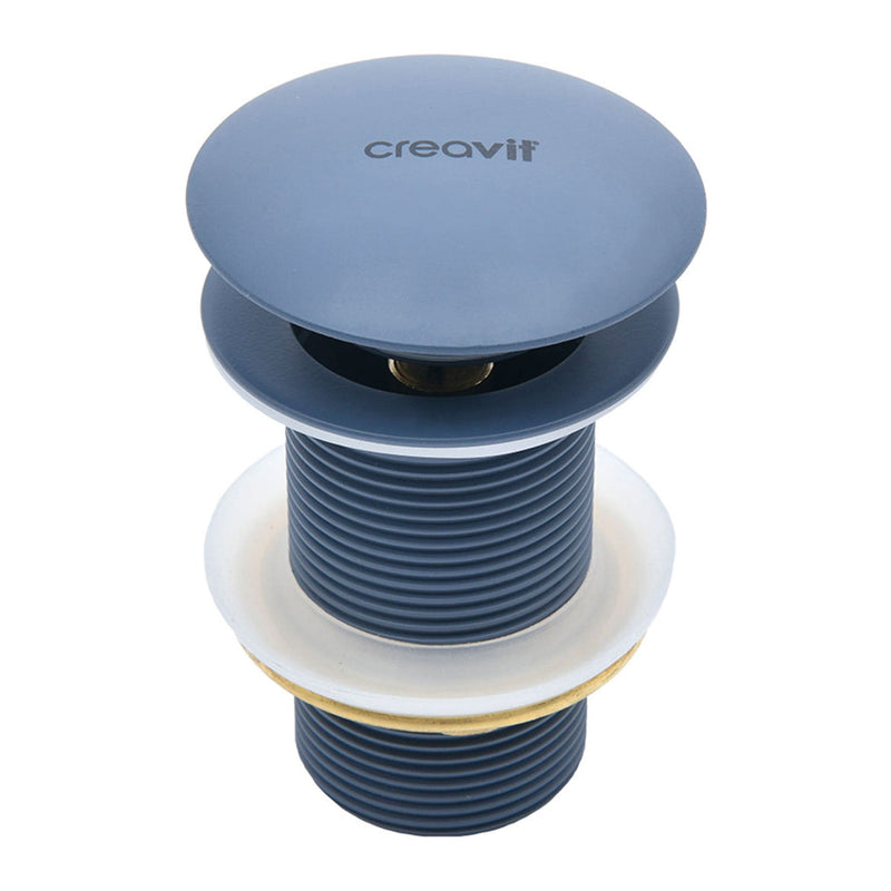 Creavit afvoerplug - Click Waste 5/4" - met overloop - Mat Basalt