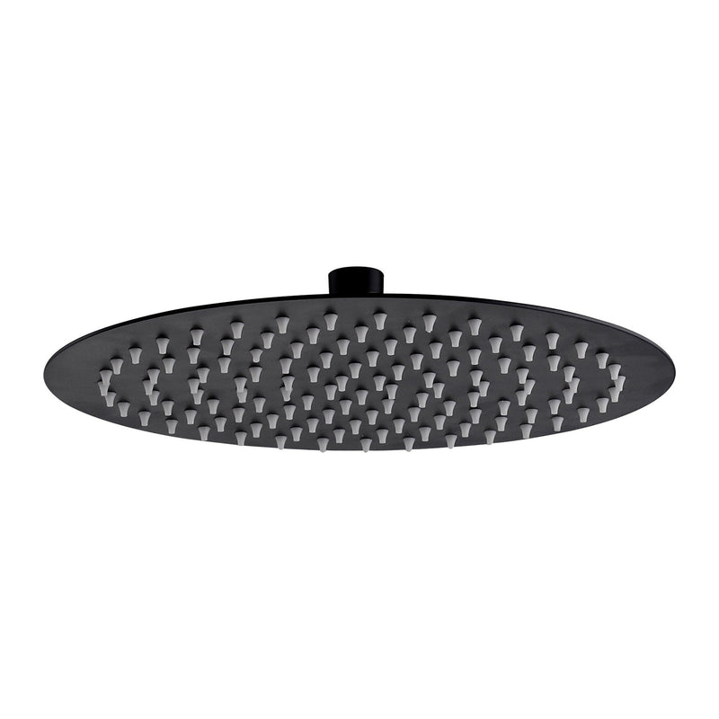 Aloni rond rainshower RVS Mat Zwart Ø30 cm