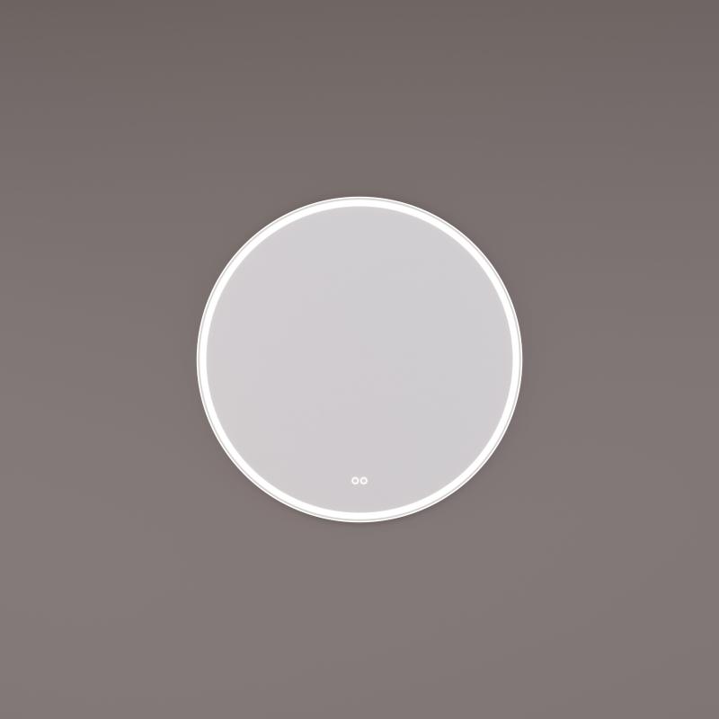 Ronde Spiegel in Mat Wit met Directe LED Baan Rondom - Hipp Design