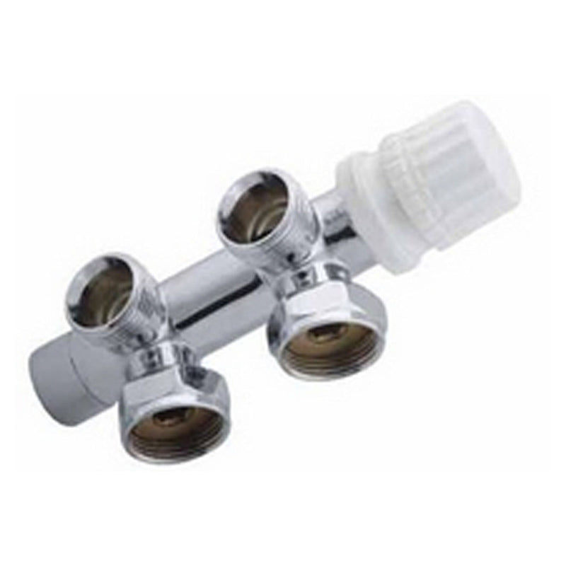 thermostat 3/4 bloc inférieur coudé droit chrome
