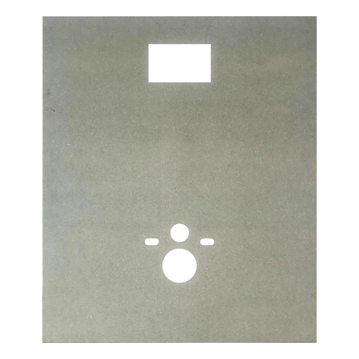 ALONI WATERWERENDE PLAAT VOOR HANGTOILET - MDF - VOORGEBOORD - GESCHIKT VOOR GEBERIT INBOUWRESERVOIRS - 122X100CX1,5 CM